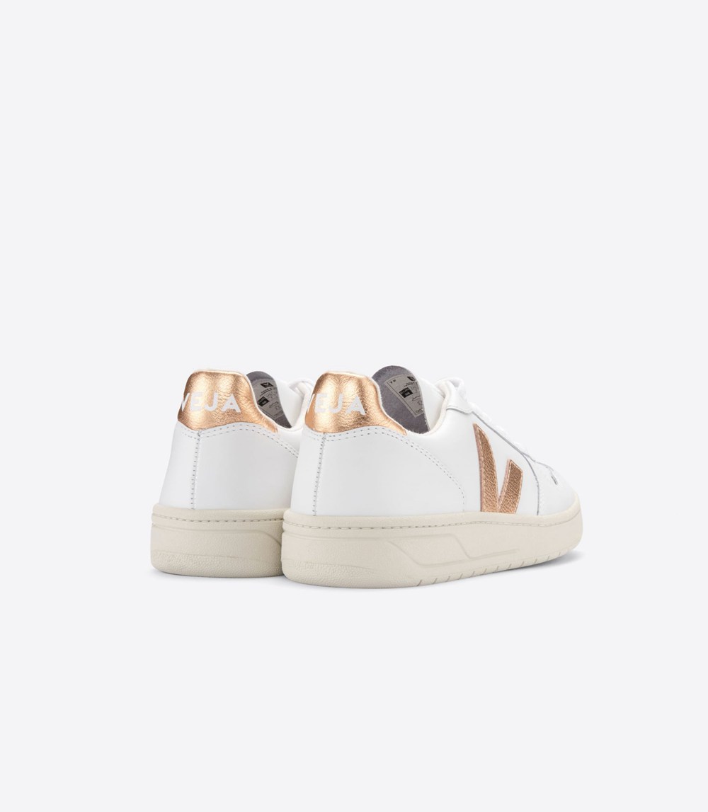 Veja Sneakers Womens - V-10 Leather - White - 9452MCPLN